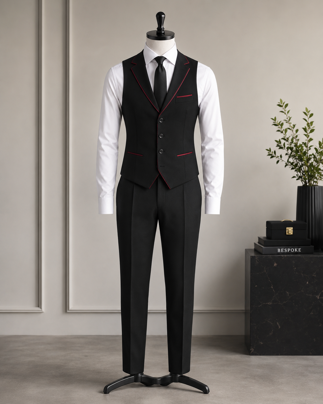 Red Fashion men vest